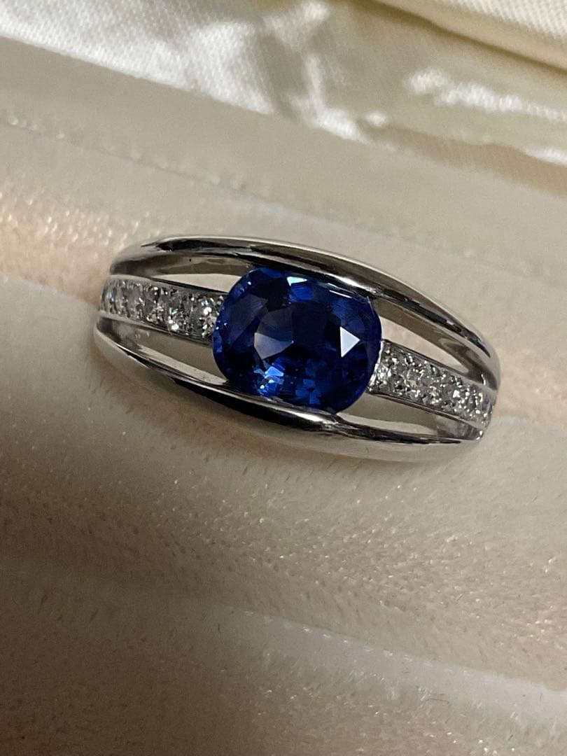 k18WG サファイアダイヤモンドリング とろ様用