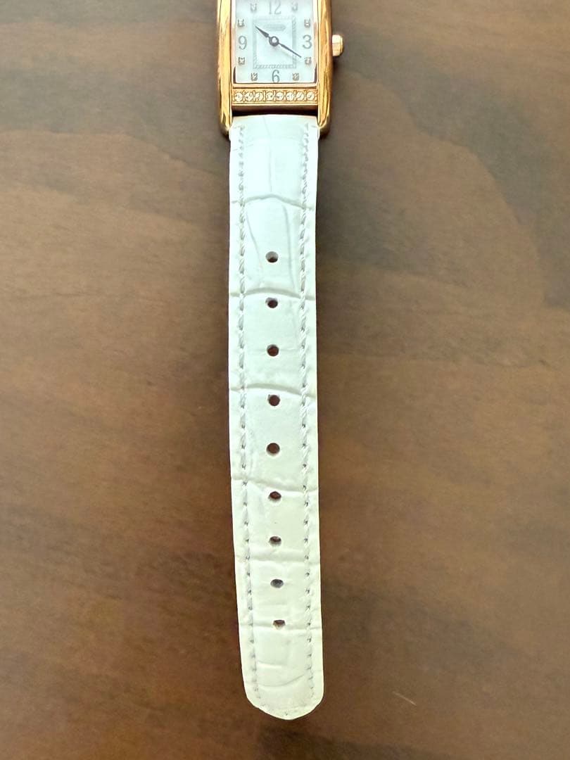 【新品未使用希少】COACH腕時計 ホワイトシェル ピンクゴールド レザーベルト