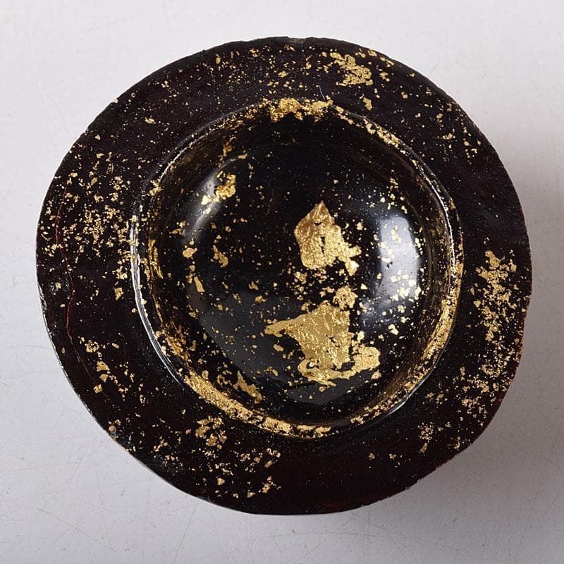 茶道具　浜崎貞鳳作　金蒔絵　マンゴスチン香合　共箱　V　8136