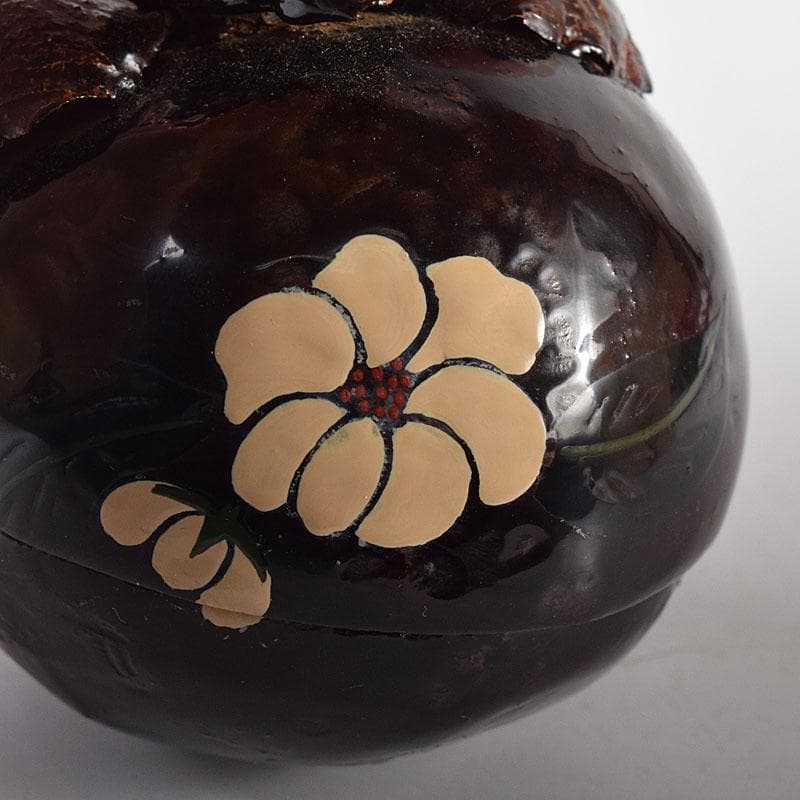 茶道具　浜崎貞鳳作　金蒔絵　マンゴスチン香合　共箱　V　8136