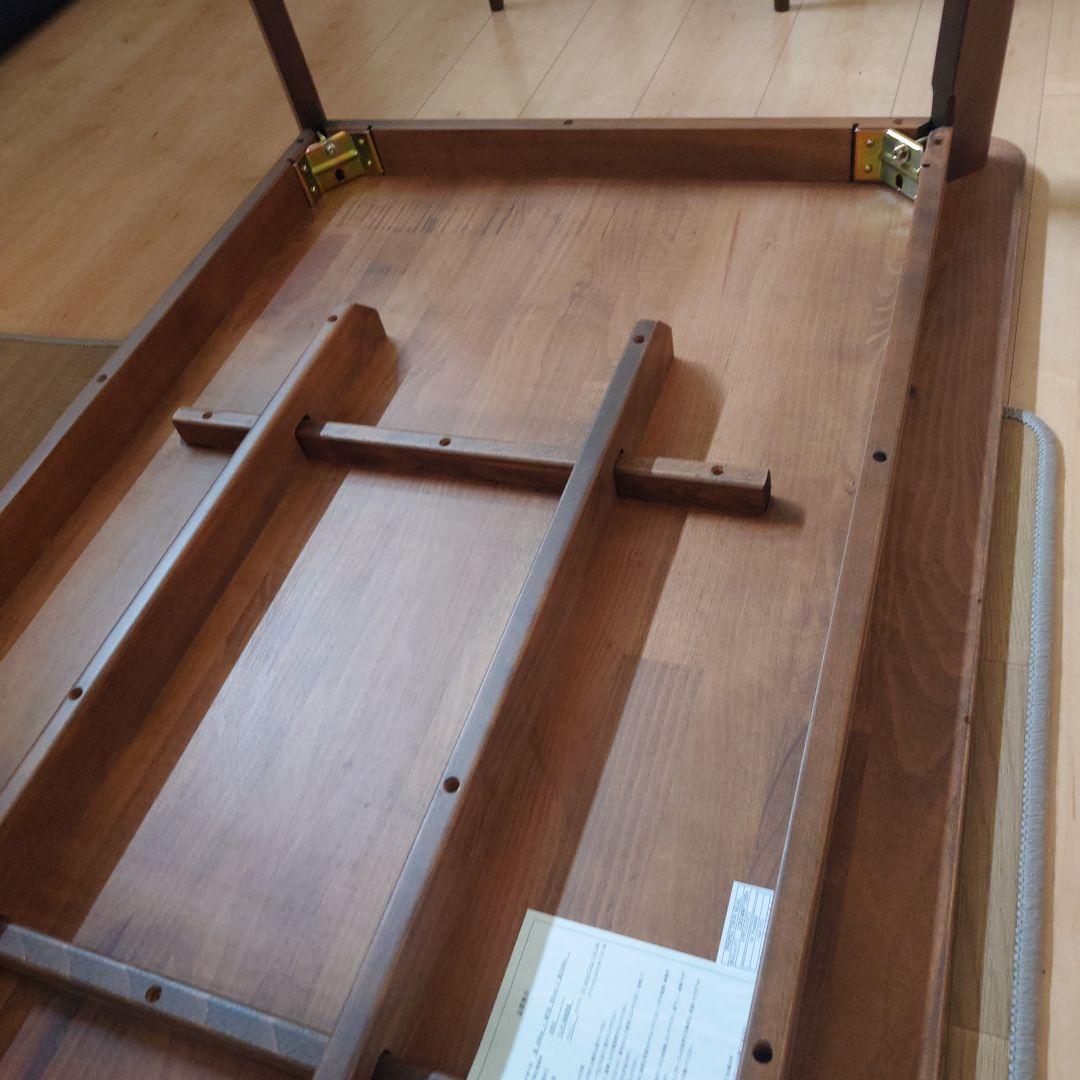 ダークブラウン木製ダイニングテーブル 約200cm x 85cm