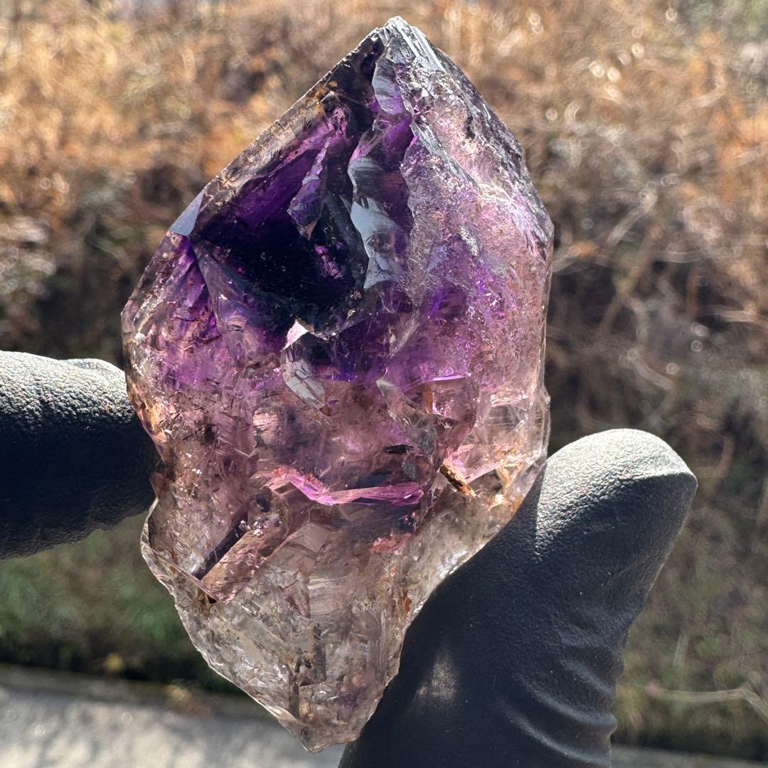 極上 水入り シャンガンアメジスト(ジンバブエ産) クリスタル 原石 鉱物標本