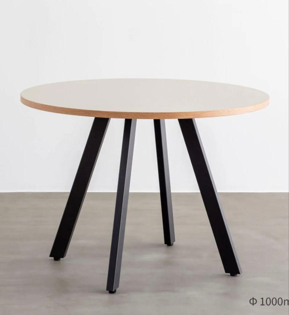 THE CAFE TABLE Black Steel 4pin × ラウンド