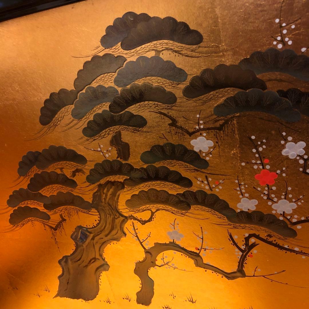 Luna専用屏風　松竹梅　伝統工芸品金沢金箔