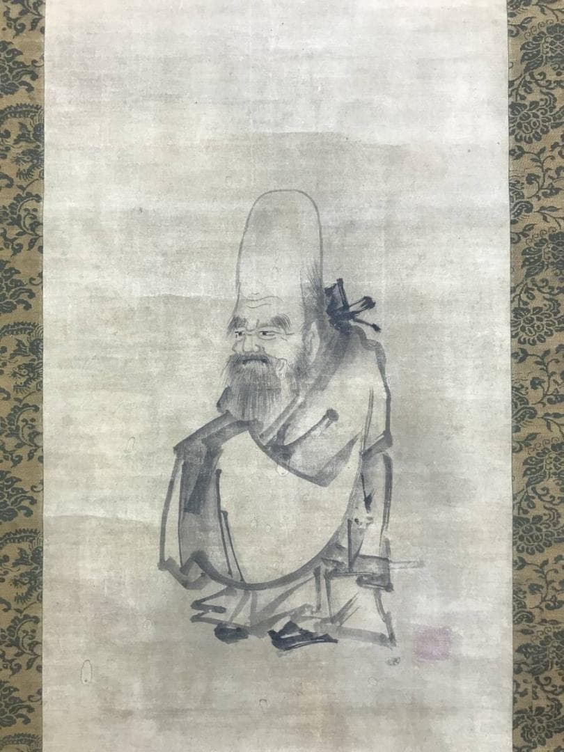 模写/秋月等観/寿老人図/福神図/祝掛軸/掛軸☆宝船☆AH-657