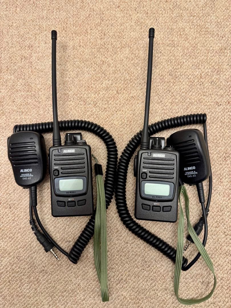 DJ-P221L 特定小電力トランシーバー スピーカマイクEMS-62 2組