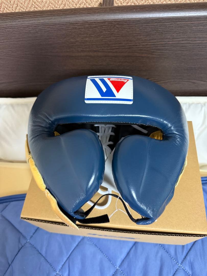 ウイニング winning ヘッドギア　ネイビー／金