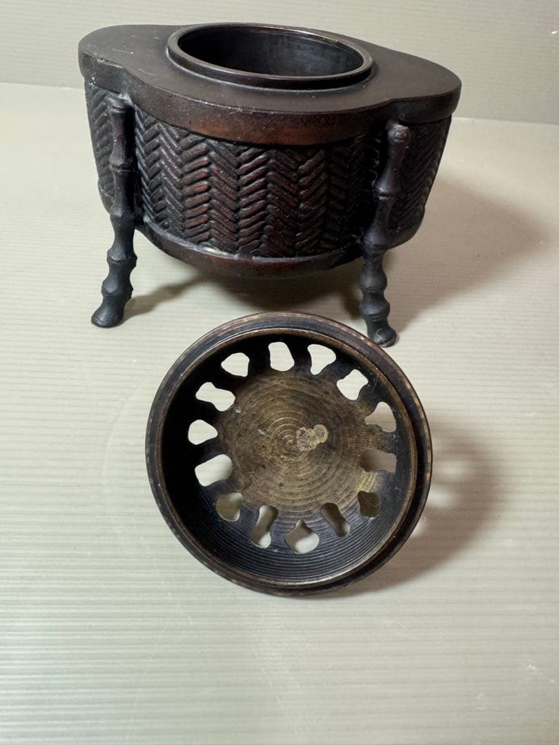 2854 古銅製　獅子　香炉　時代物