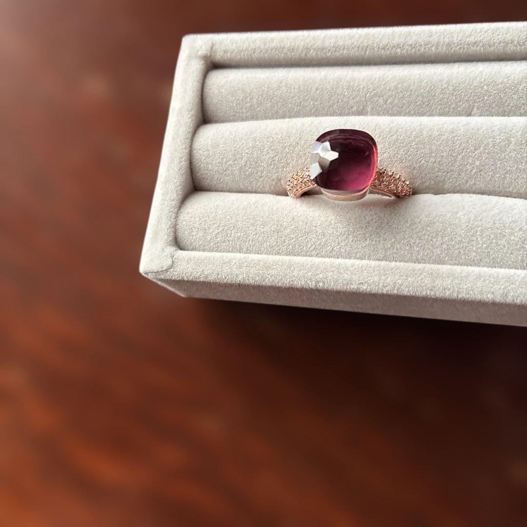 ②タイプ　ブルー　パープル　パヴェ付きリング　ポメラート好き