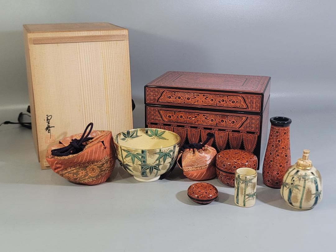 茶道具 茶箱 揃い 共箱 DT687