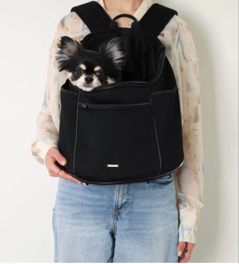 小型犬用バックパック型キャリーバッグ ブラックS