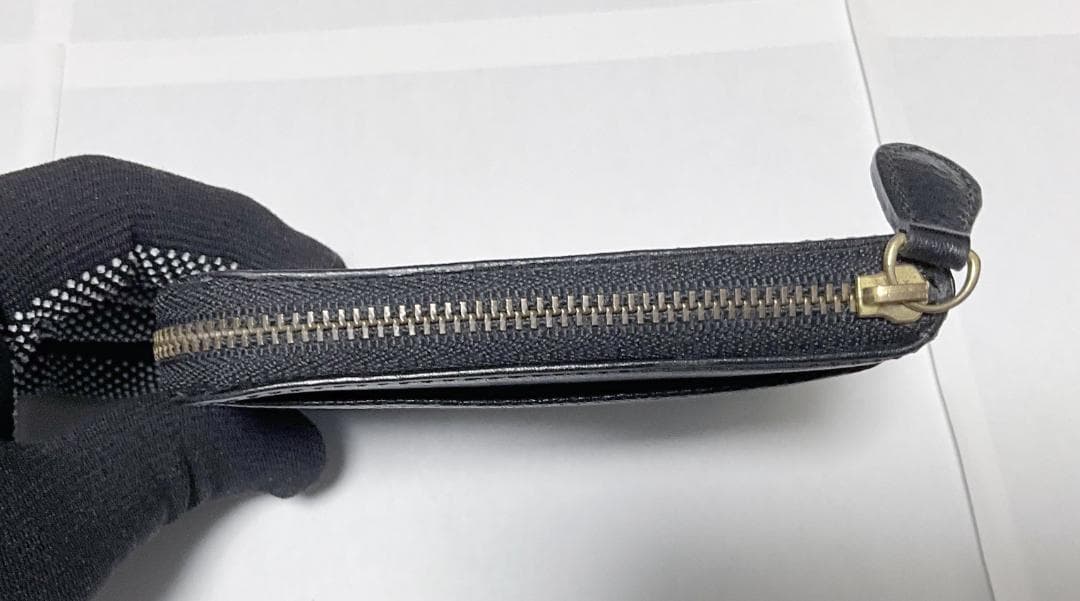 美品★GANZO Lファスナー レザー ミニ財布 コンパクト財布