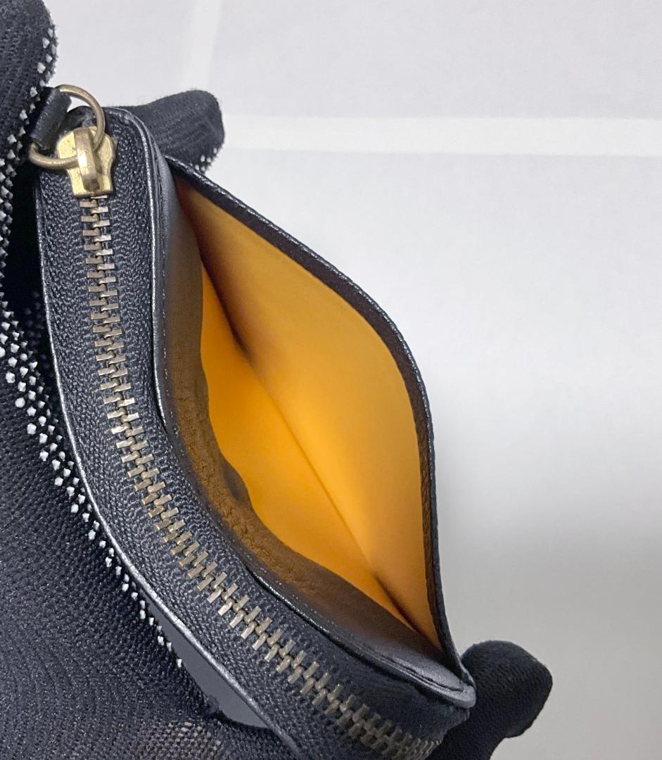 美品★GANZO Lファスナー レザー ミニ財布 コンパクト財布