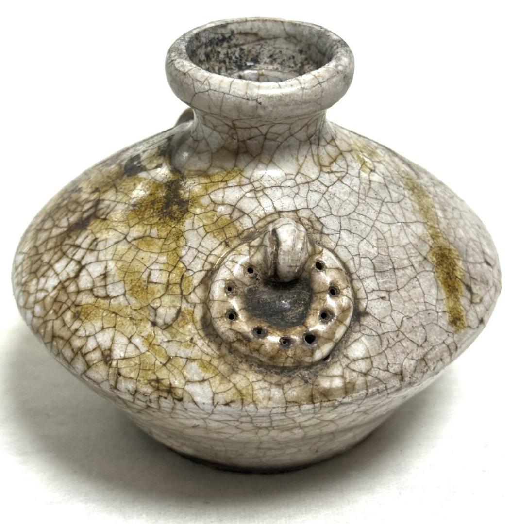 中国 双耳古壺 小壷 一輪生 時代物 古美術 ウブ品 入手困難 WWTT165