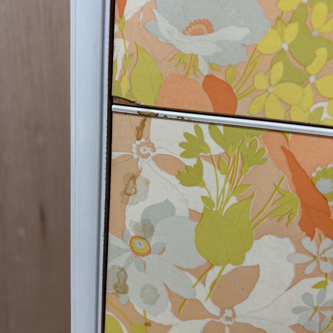 【昭和レトロ】　花柄チェスト　5段チェスト