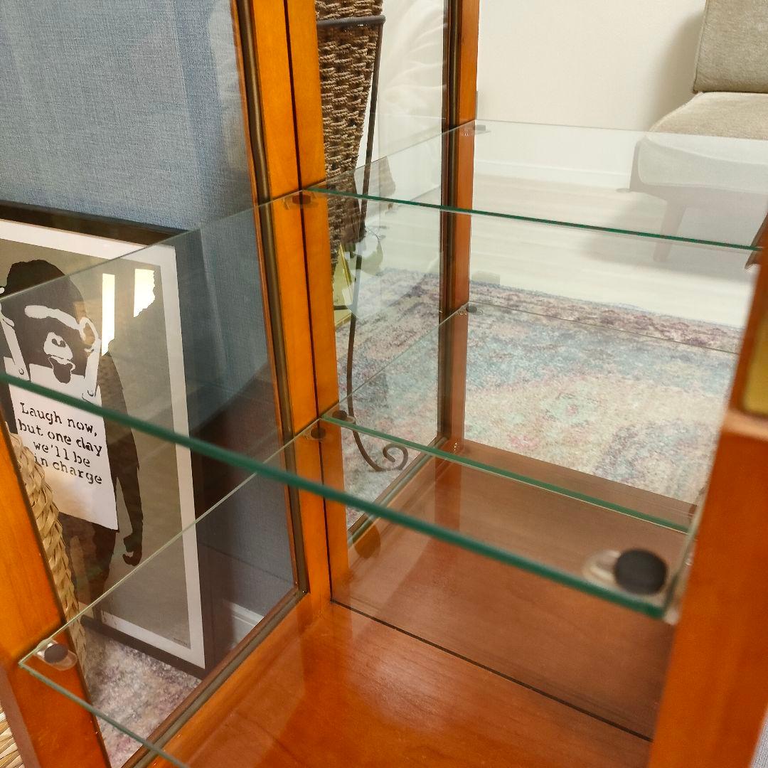 【希少】大理石天板クラシック猫脚コレクション飾り棚 ガラスショーケース」
