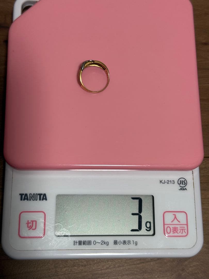 K18プラチナコンビダイアモンドリング3g
