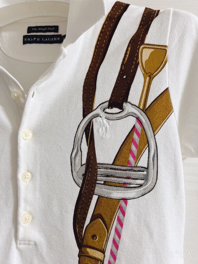 新品！ラルフローレン　オクスフォード生地　ベルト柄ポロシャツ