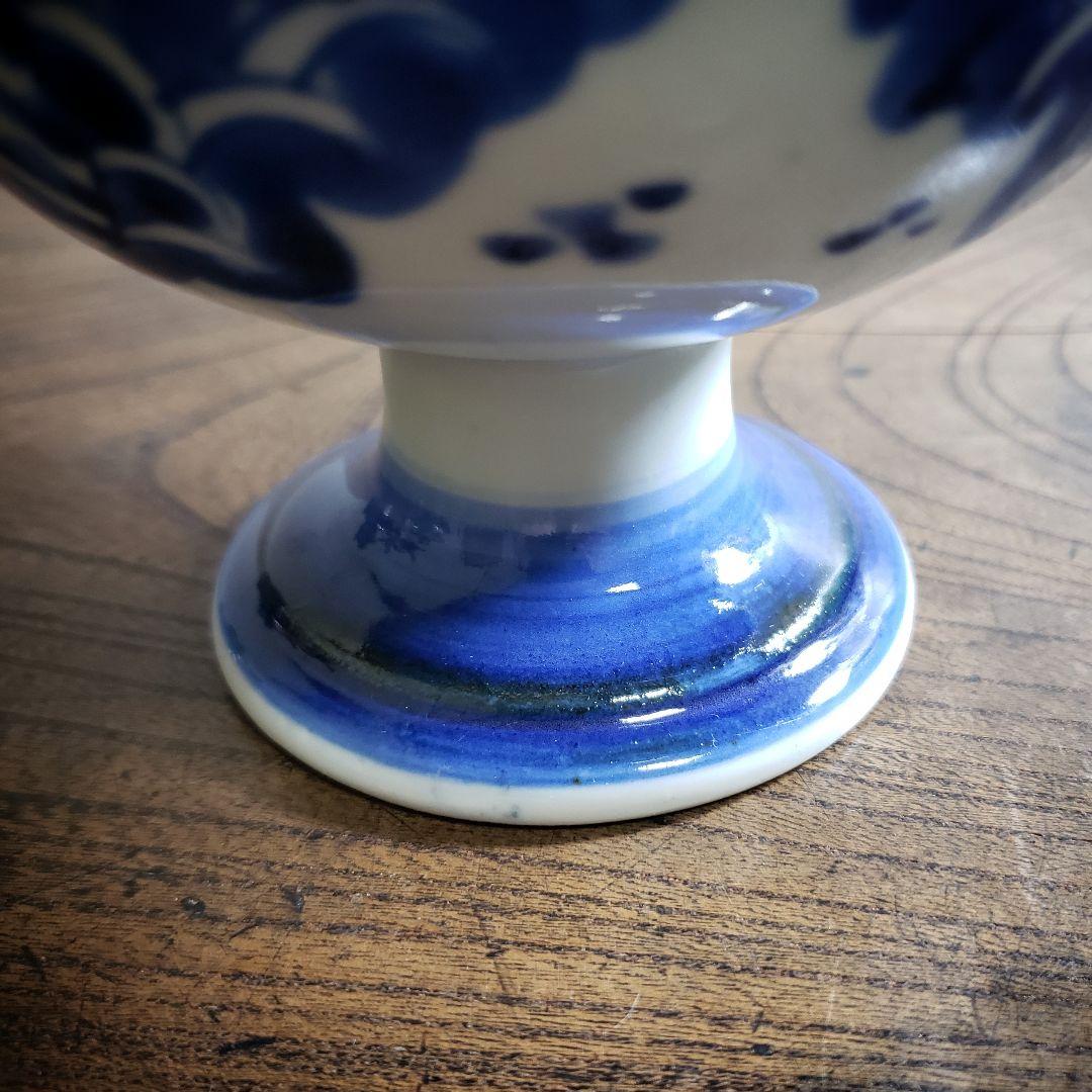 盃洗　江戸　鉄線唐草　花唐草　梅　四角窓　竹　草花　希少　だまし絵　古伊万里