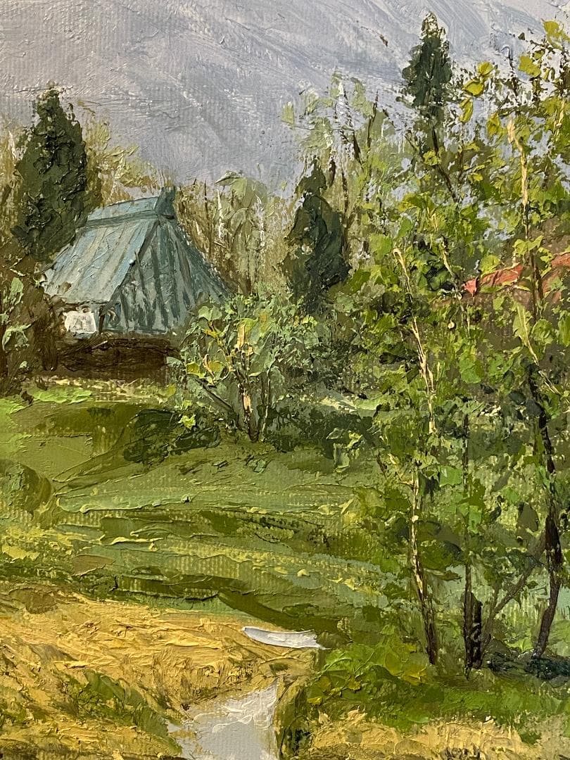 ★「真作」大山功「北アルプス 白馬岳」風景画　油彩画　額装　サイン有り　F8号