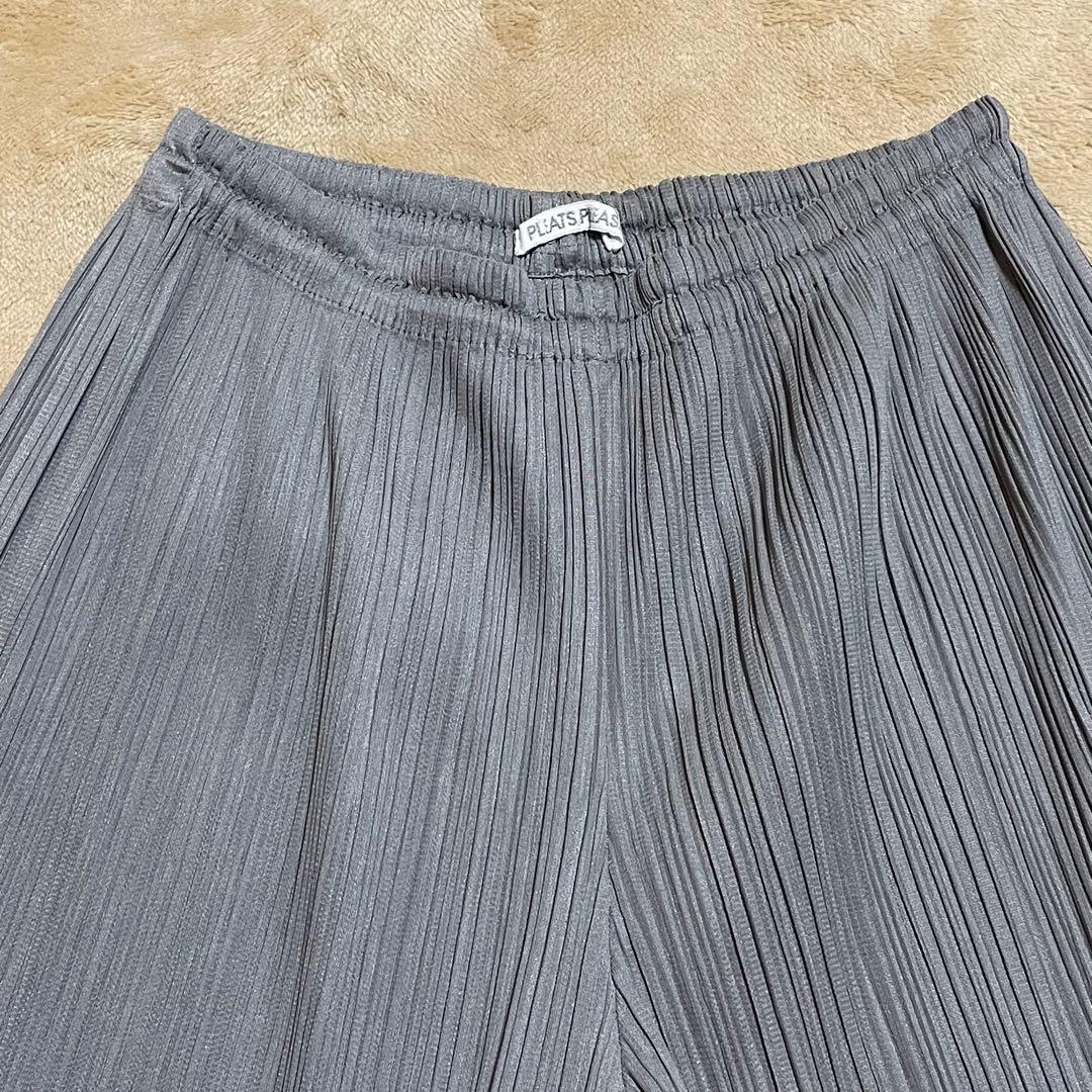 PLEATS PLEASE プリーツプリーズ　パンツ　グレー　イッセイミヤケ
