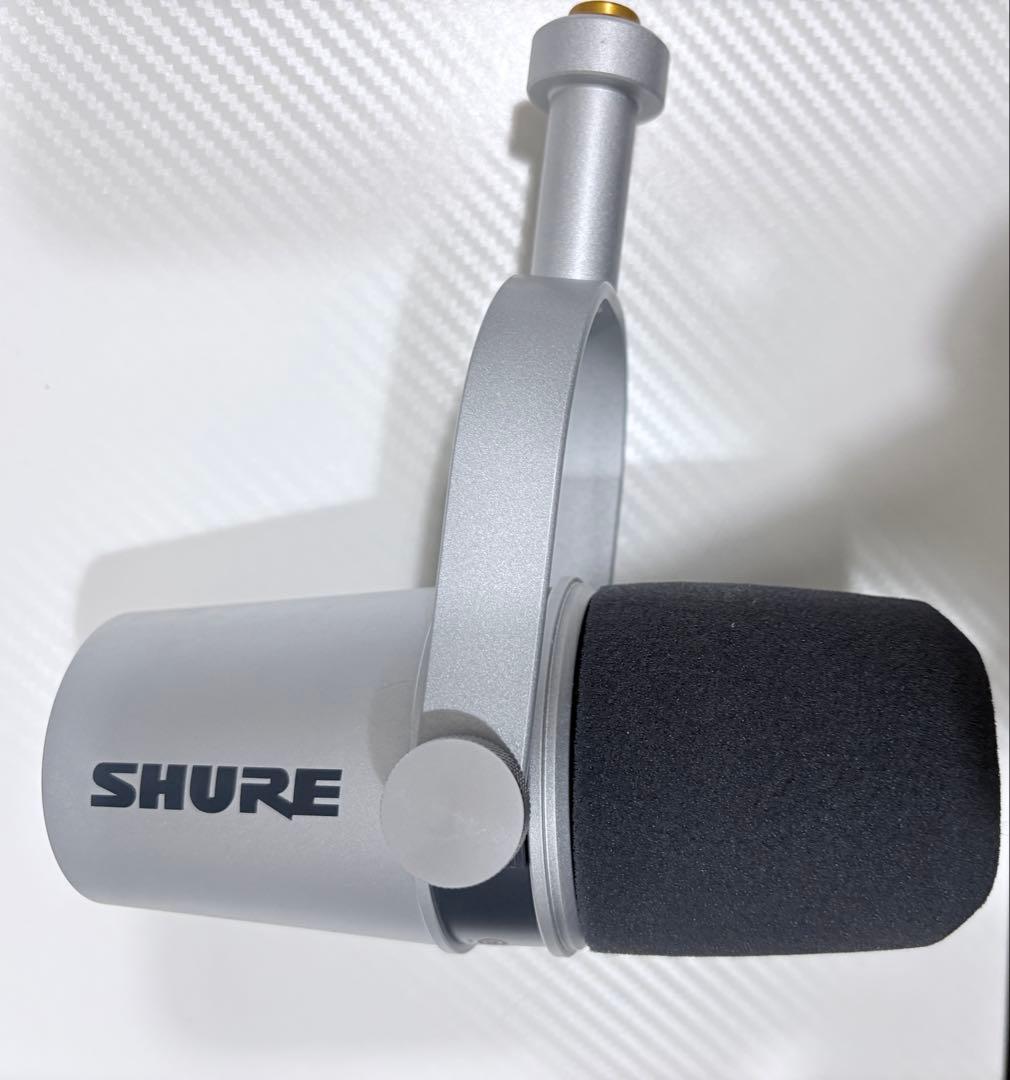 SHURE MV7 ポッドキャストマイク マイクスタンド マイクケーブル付