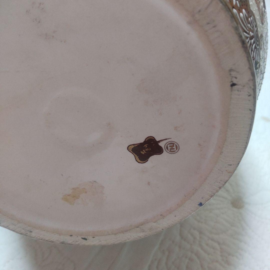 金彩武士絵付陶器花瓶　薩摩焼風 花瓶 明治期風 高さ46cm 伝統工芸