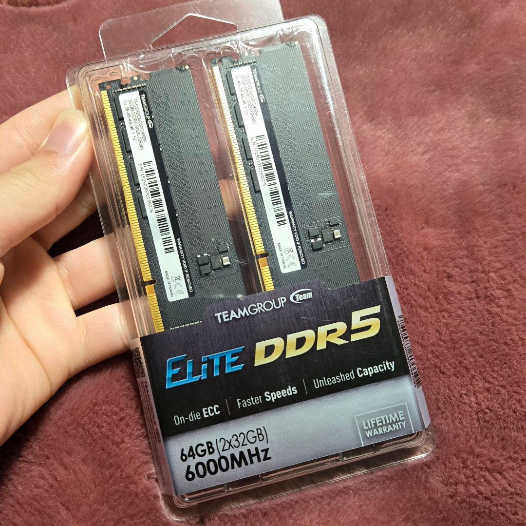 DDR5 PC5-48000 64G（ 32GB 2枚組 ）DDR5 6000