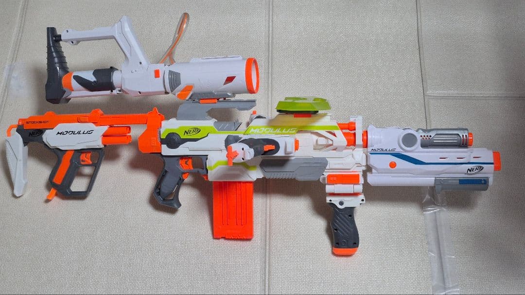 Nerf モジュラス　ECS-10（オレンジトリガー）+ナーフカスタムパーツ
