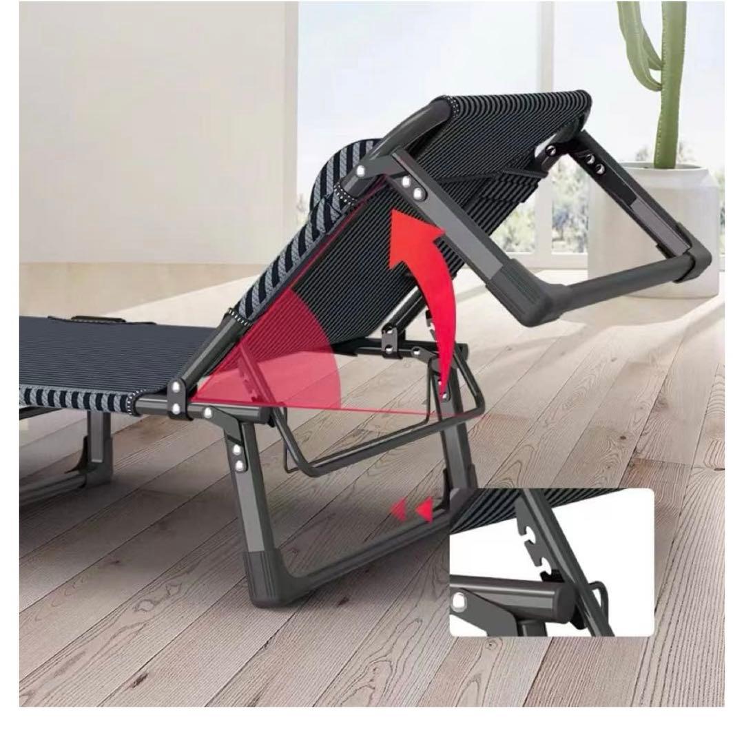 折りたたみベッド 簡易ベッド 折り畳み 室内 黒 ブラック 家具