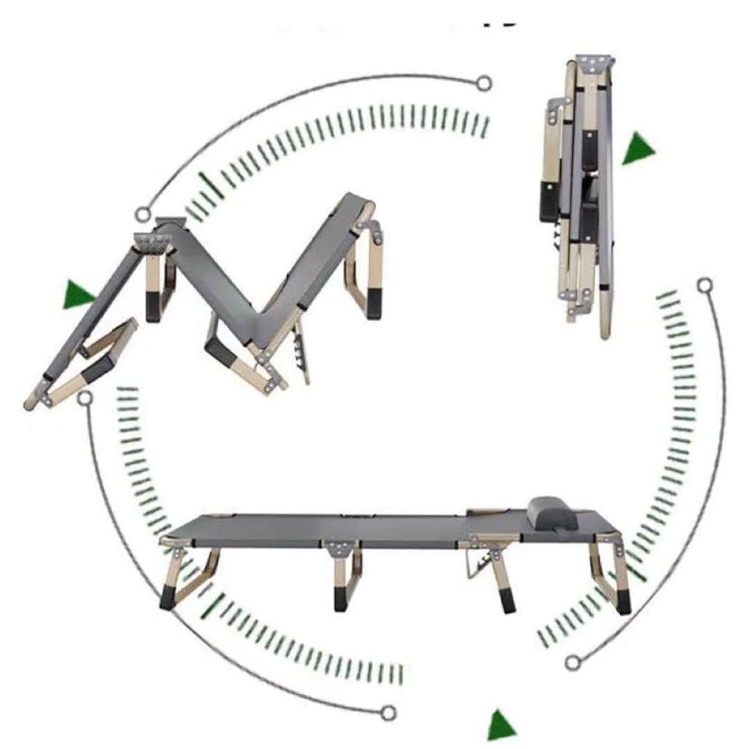折りたたみベッド 簡易ベッド 折り畳み 室内 黒 ブラック 家具