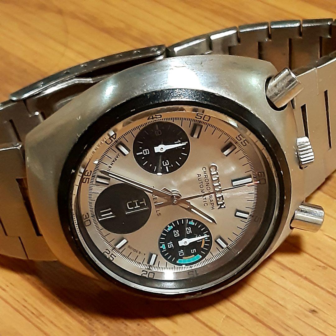 シチズン　ツノクロノ　ミッキー　デイデイト　ATメンズ腕時計　稼働品