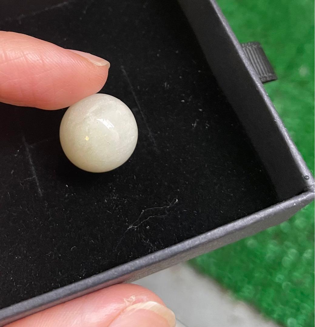 貴重　レア　天然石　パワーストーン　リビアングラス　大珠　大玉　貫通穴　新品