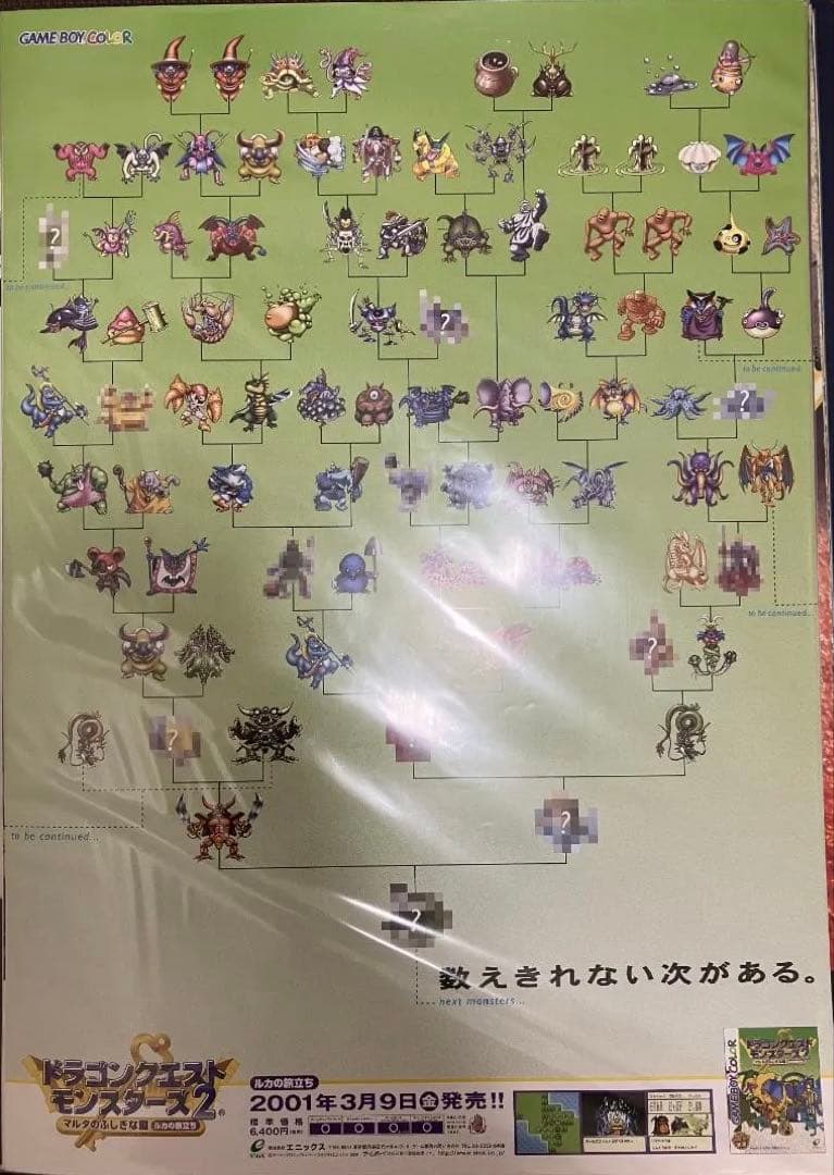 希少　店頭用　ドラゴンクエスト モンスターズ ２　ルカの旅立ち　販促ポスター