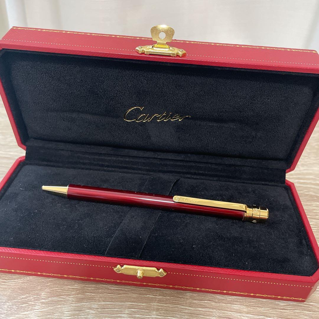 Cartier カルティエ ボールペン レッド ゴールド ボックス付き