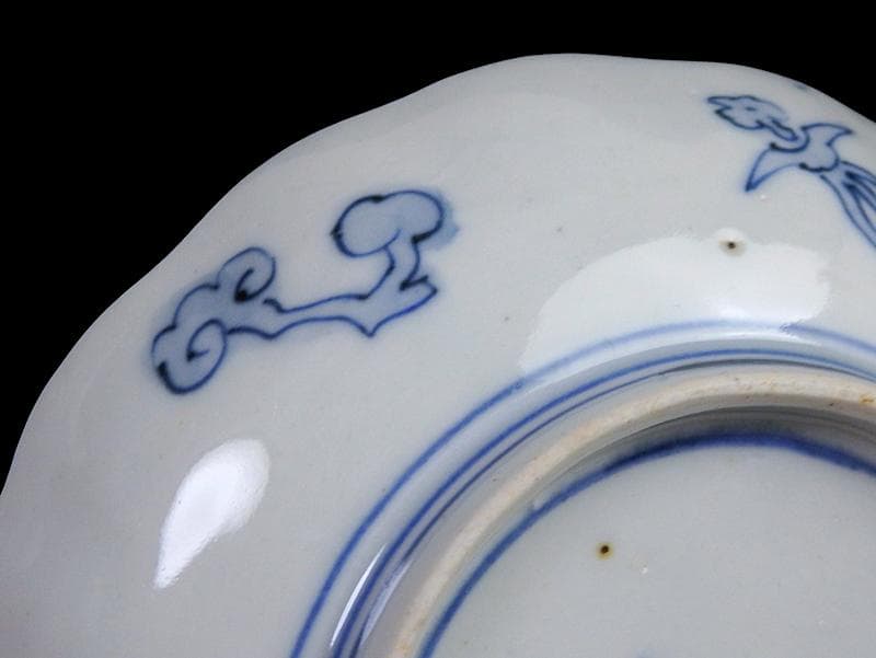 古伊万里 金襴手　鳳凰に龍の図　4寸皿　４枚　D43AS-fbuy5