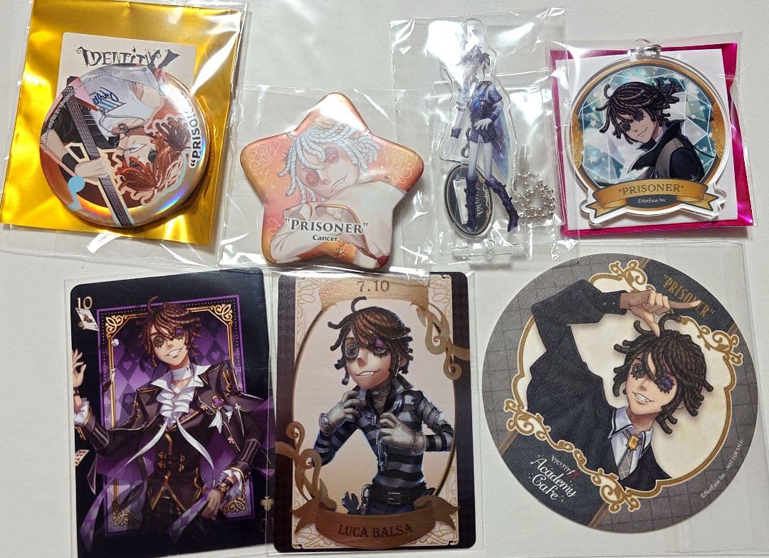 第五人格 囚人 真髄 スイパラ 星型缶バッジ バースデーカード アクリルスタンド