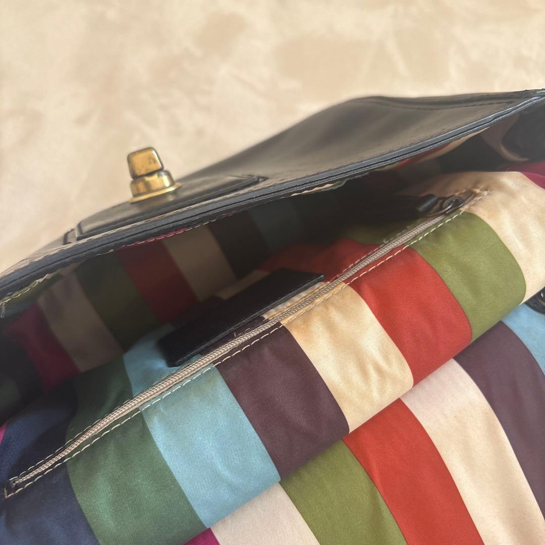 70th 限定品 コーチ 2way ショルダーバッグ ハンドバッグ 黒