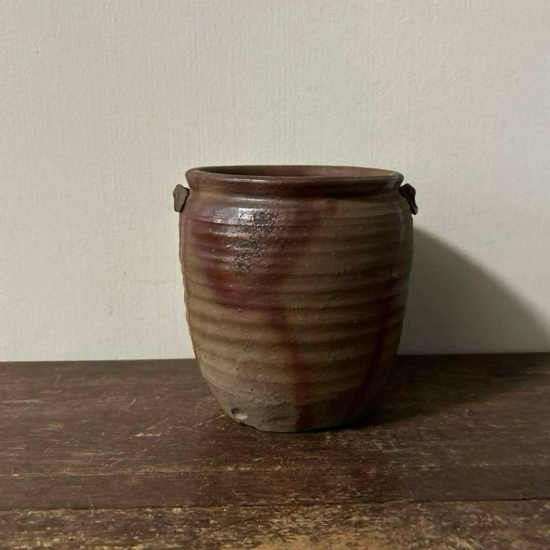 古備前　火襷水指　江戸時代　壺　水差し茶道具　古道具　アンティーク　古民芸　李朝