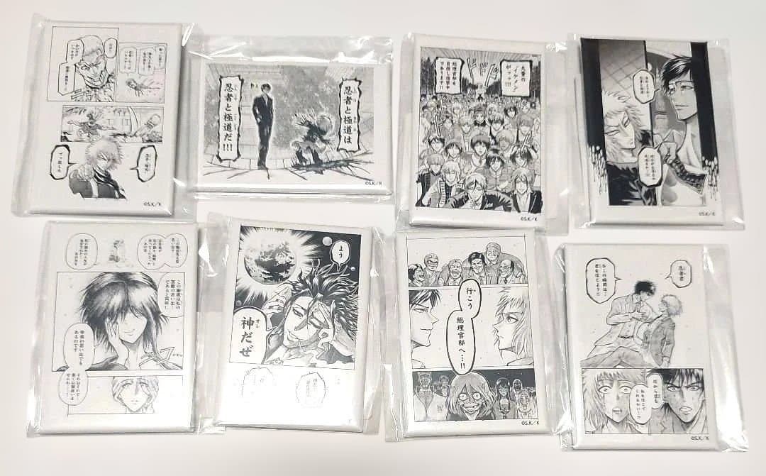 忍者と極道 スクエア缶バッジ　8種類セット DMM スクラッチ