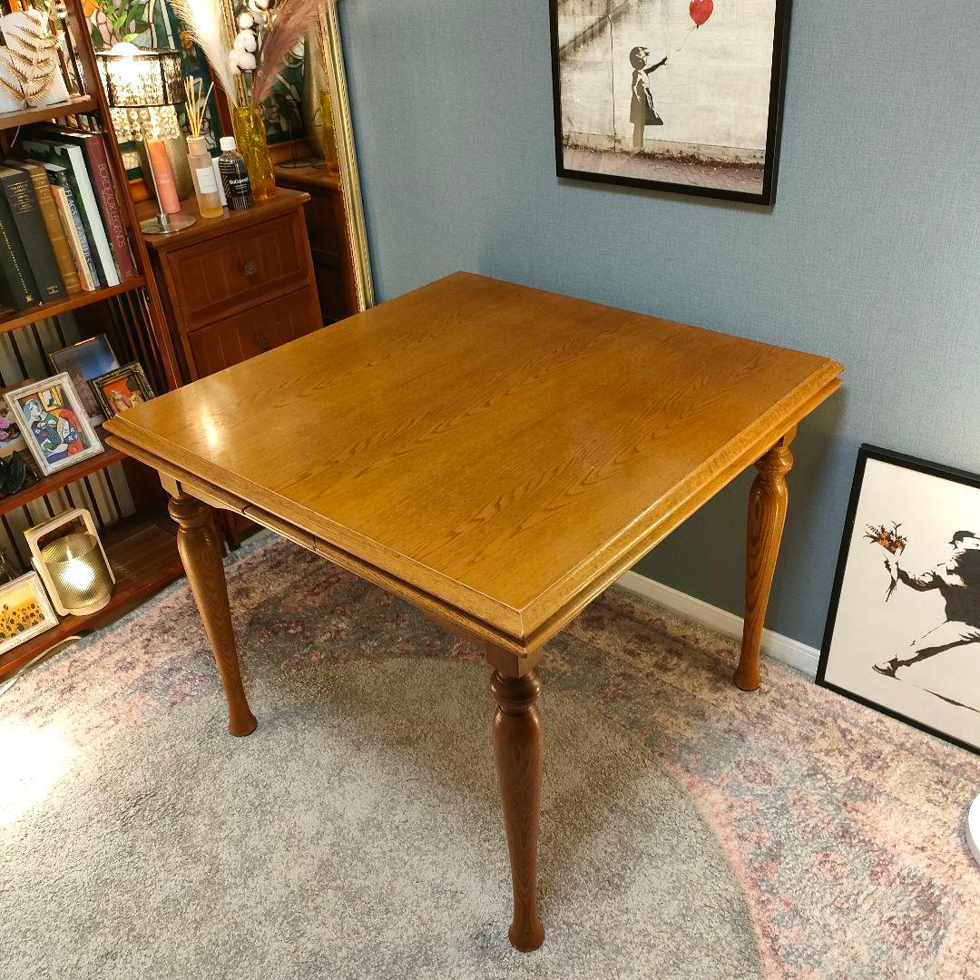 飛騨 WINDS太平 伸長式ダイニングテーブル 天然木 昭和レトロ クラシック