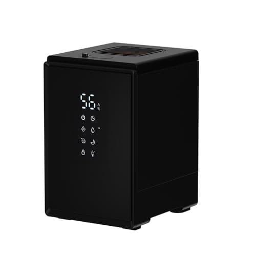 [山善] 加湿器 加熱式 スチーム式 上部給水 キューブ型 湿度センサー 転倒防