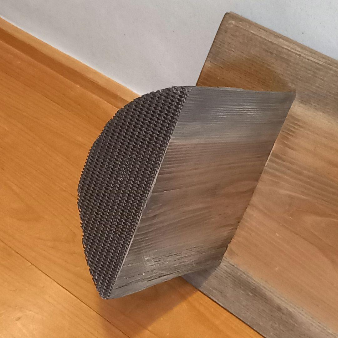 一点モノ　杉古材屋根材、梁使用リメイク品　スツールベンチハーフログ