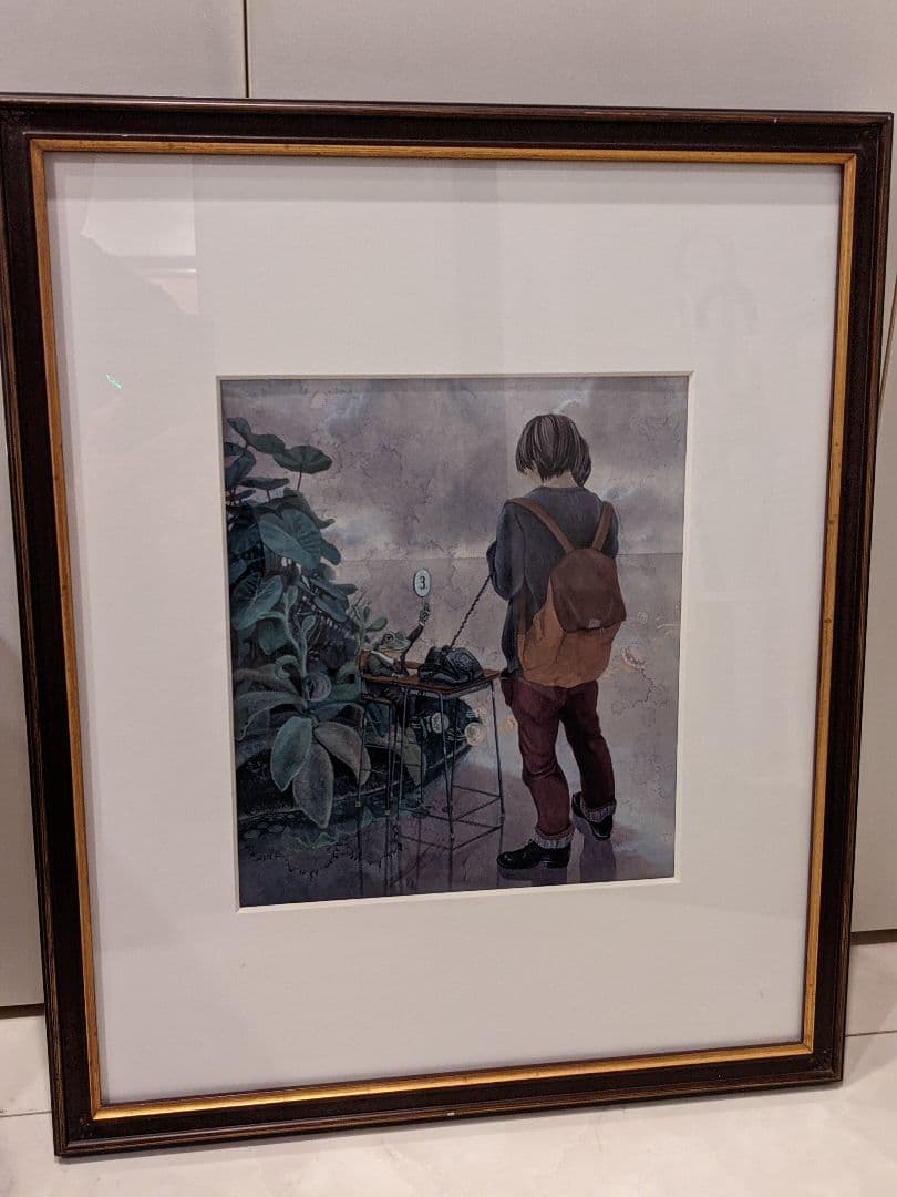 絵画　少女　水彩画