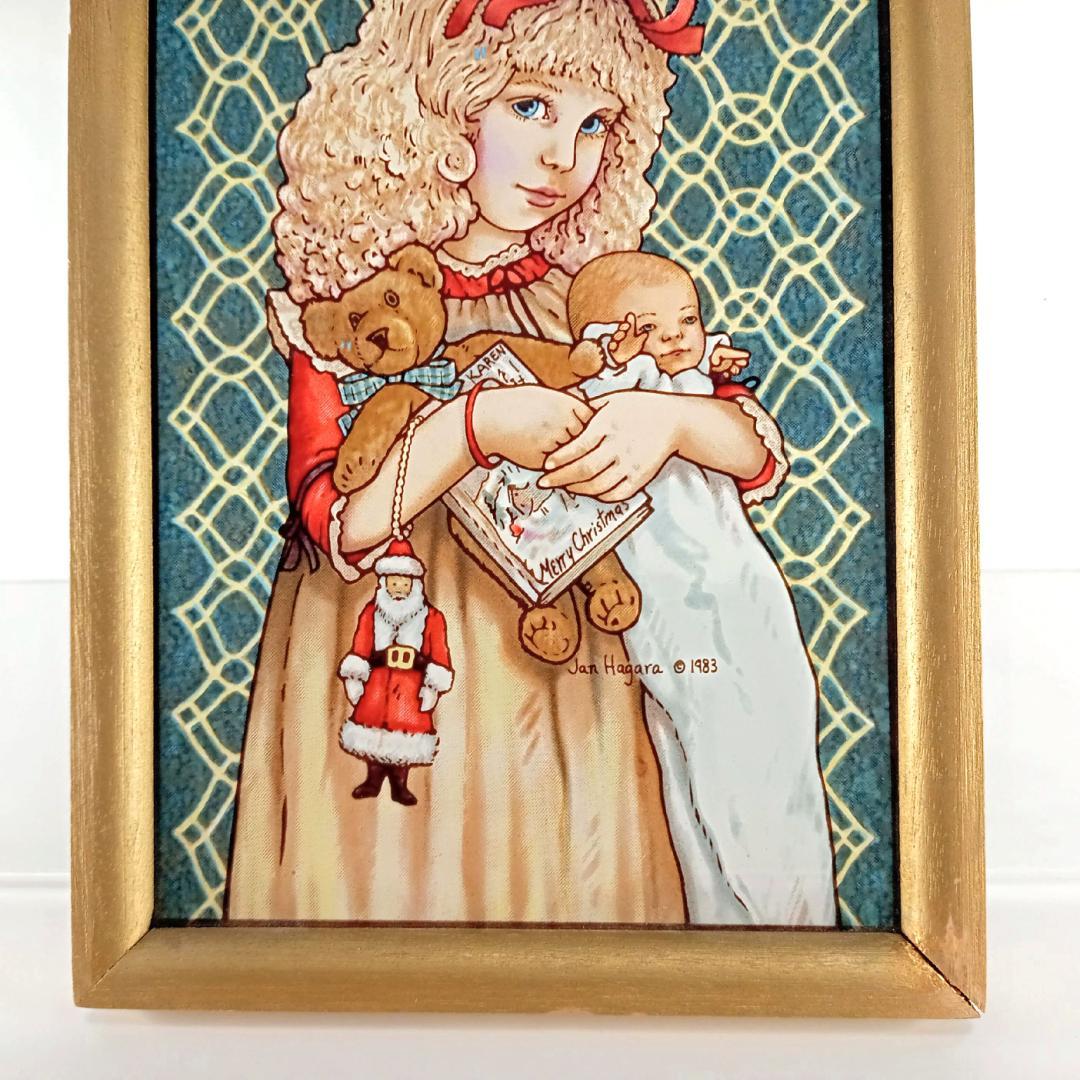 ジャン・ハガラ ステンドグラス 少女とお人形 キャロル グラスマスターズ社