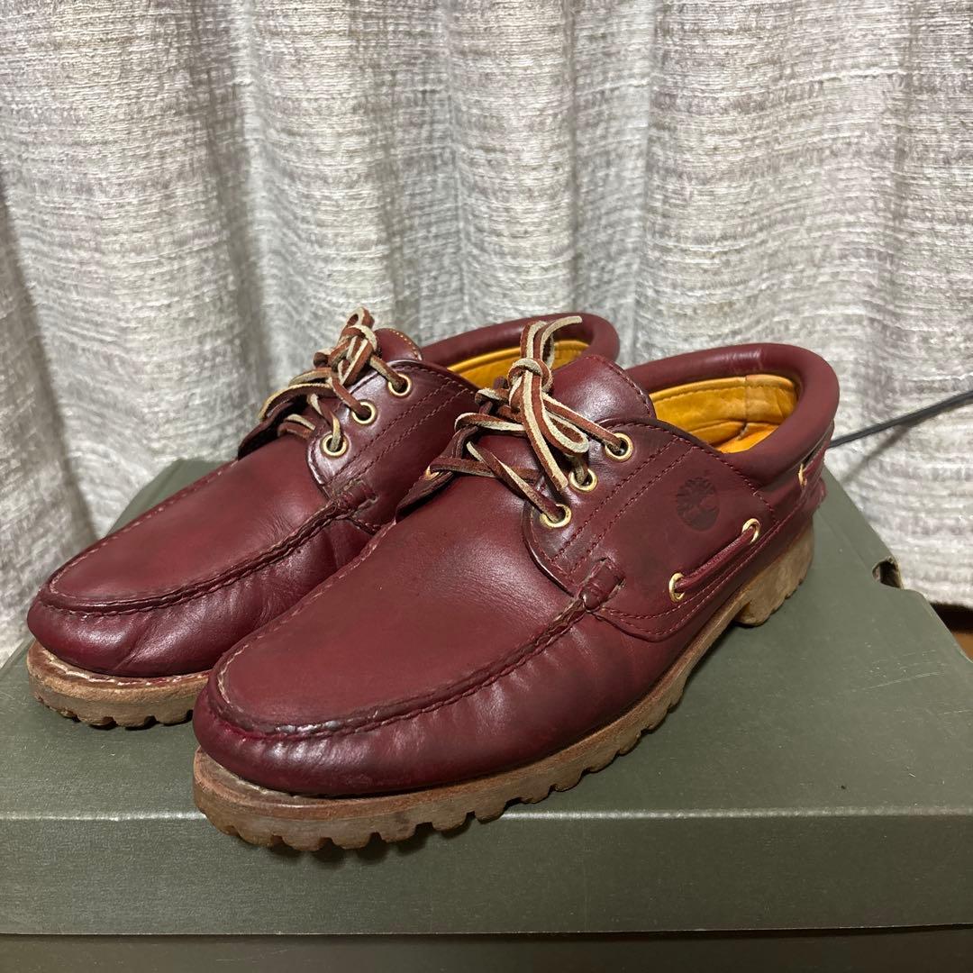 あーる様Timberland バーガンディ モカシン　3eye classic