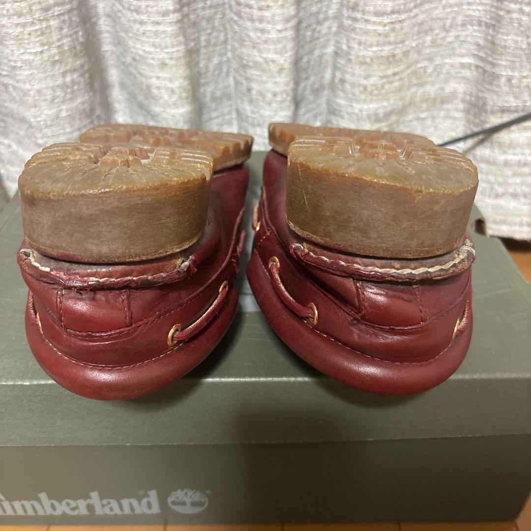 あーる様Timberland バーガンディ モカシン　3eye classic