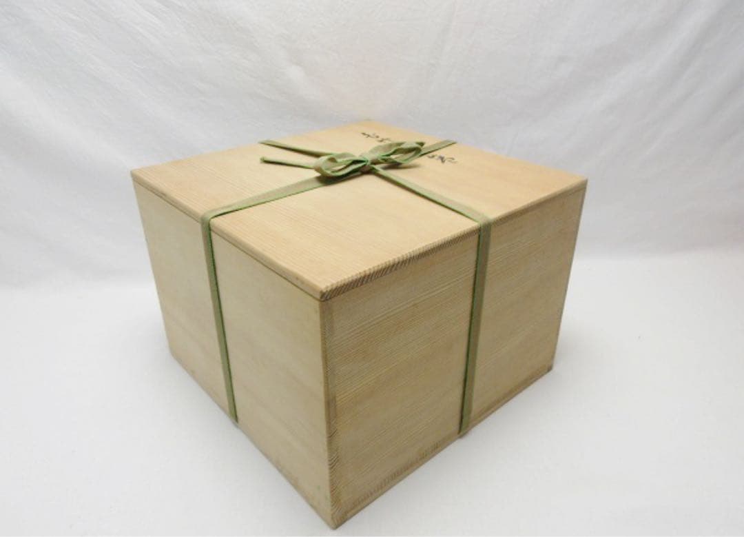 ほぼ未使用 華道具 竹心斎造 花籠 竹おとし付 花器 和室 竹細工 共布 共箱