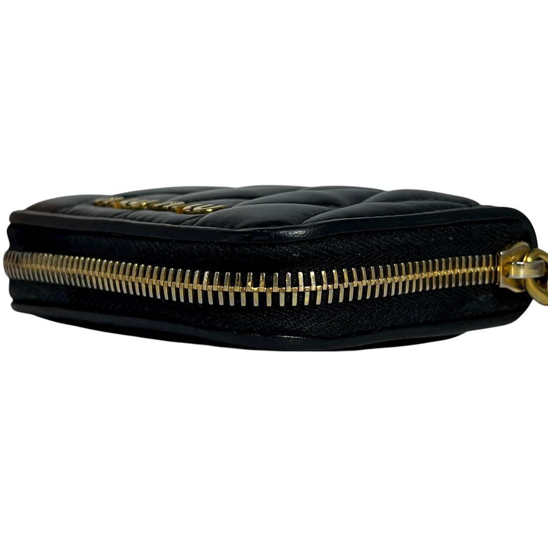 希少✨ミュウミュウ ケース ダイアグラム ファスナー キルティング 黒