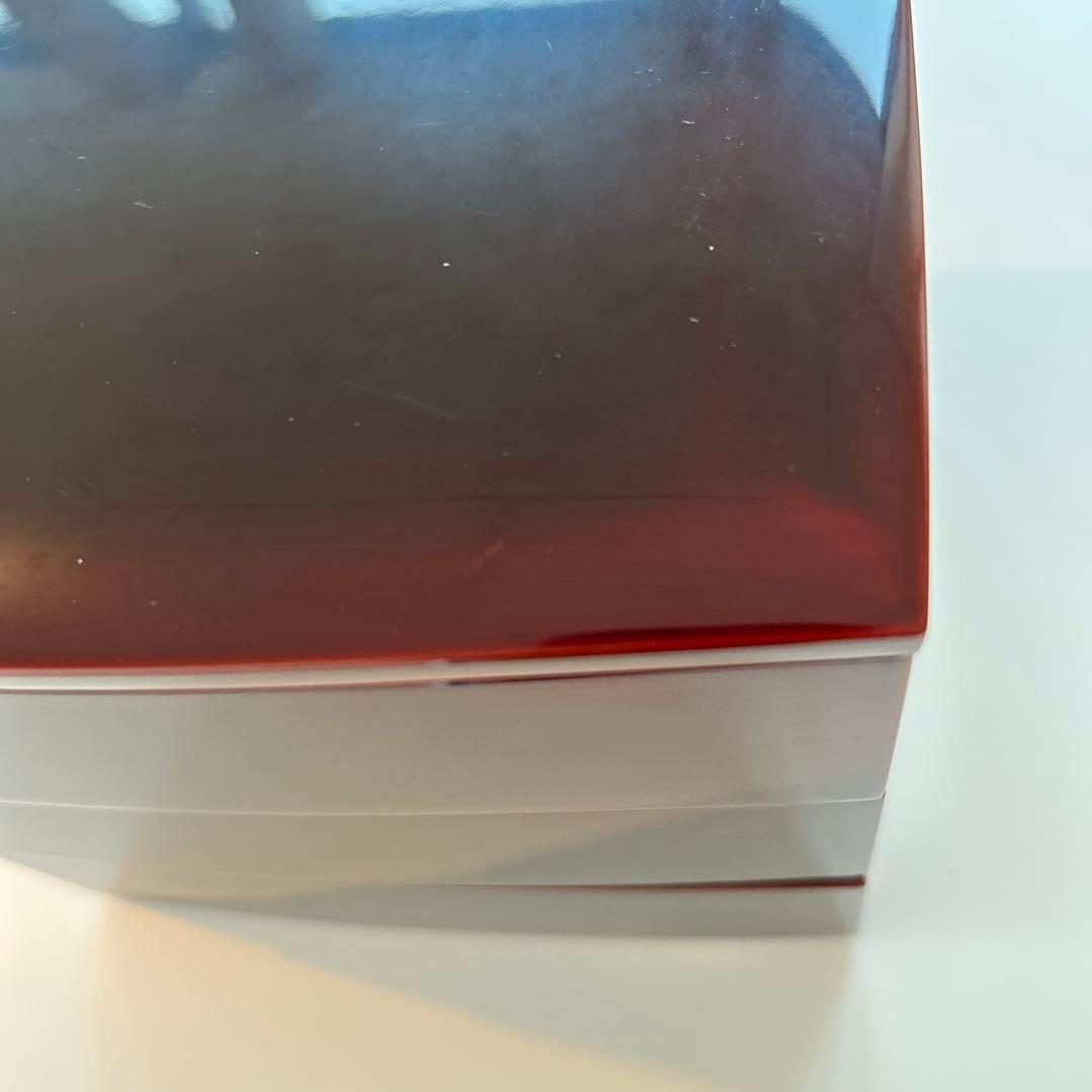 輪島塗　重箱 3段 溜➕半月盆わたぼうし5枚組